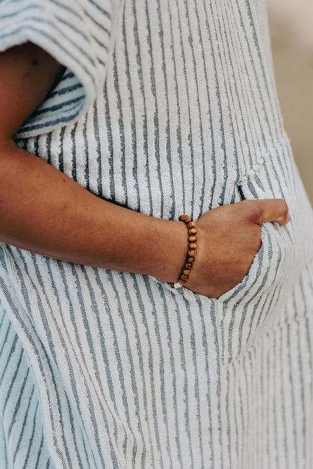 Heavy Weight Stripe Swim Poncho - Unisex